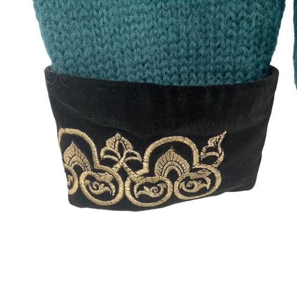 C. Webb & Co. Vintage Mohair Blend Cardigan Sweater Green Medium - Picture 8 of 9